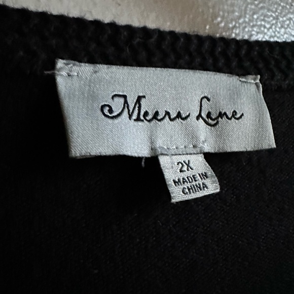 Meera lane pearl button closure black knit cardigan size 2X - Picture 3 of 4